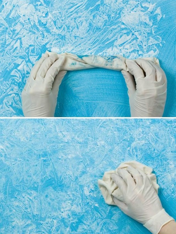 پتینه کاری با استفاده از پارچه