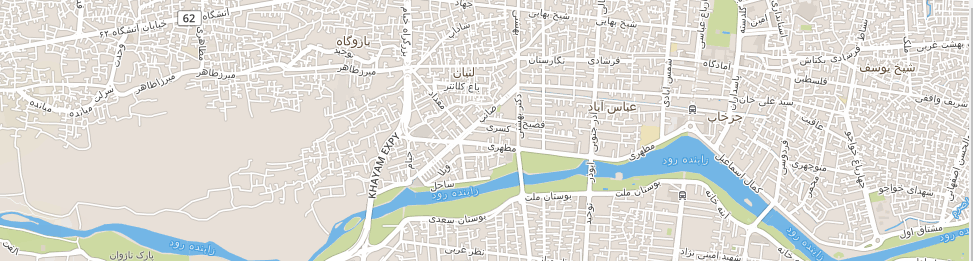 نقشه خیابان میرزا طاهر اصفهان