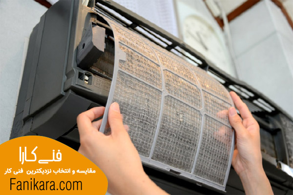 کثیف بودن فلیتلر کولر علت یخ زدن کولر گازی